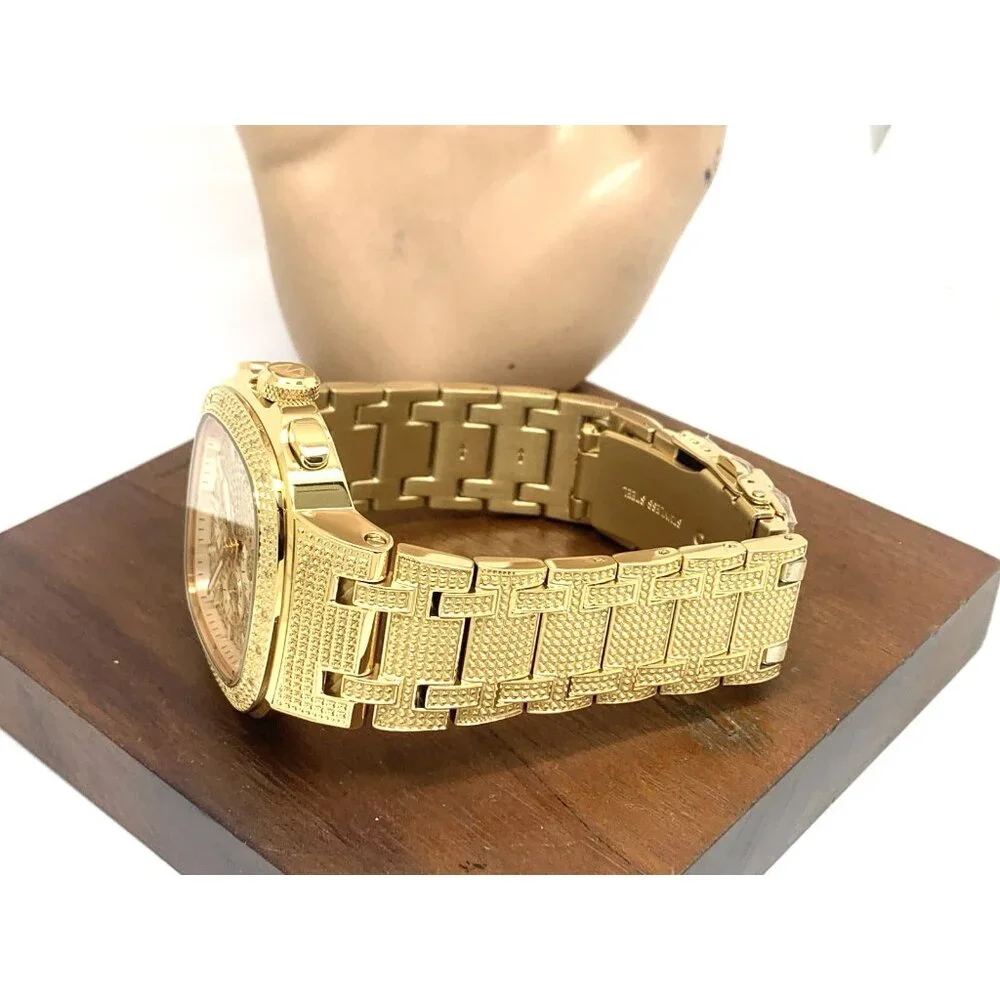 JBW Men's Watch J6380A Heist Diamond 0.20CTW Gold Tone Steel Quartz 45mm